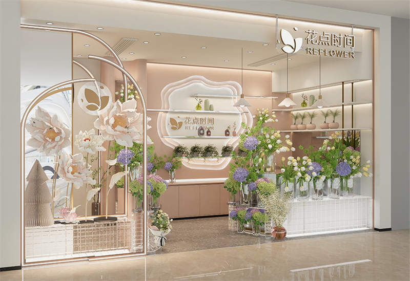 绿植鲜花展柜